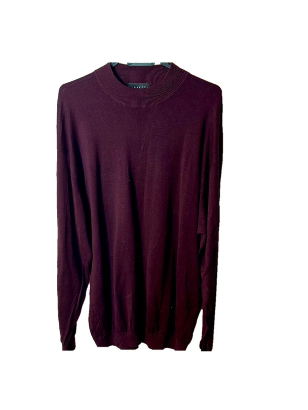 Baracuta silkmock Men's Burgundy Sweater silk and cotton blend size XLT